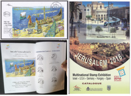 Israel 2016 King Solomon Ships Imperforated Sheet Numbered FDC & MNH + Booklet Judaica - Cartas & Documentos