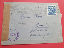 Autriche - Enveloppe De Wien Pour Brno En 1947 Avec Contrôle Postal - N 167 - Briefe U. Dokumente