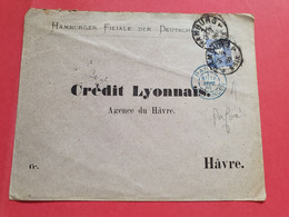 Allemagne - Perforé Sur Enveloppe Commerciale De Hamburg Pour La France En 1886 - N 171 - Lettres & Documents