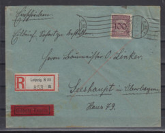 Dt.Reich R-Eil-Fernbrief Leipzig 27.2.32 (Handroll-o) Mit 1x 343 Nach Seeshaupt - Briefe U. Dokumente