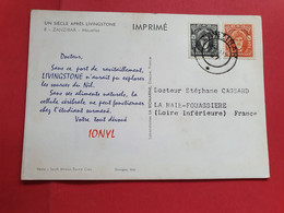 Zanzibar - Carte Médicale ( Biomarine De Dieppe ) Pour La France En 1957 - N 198 - Zanzibar (...-1963)
