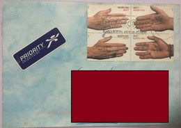 Netherlands 2010,cover Send To China With Stamp,hand Shake,4 Stamps - Covers & Documents