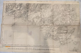 Carte D'état-major.  SARTENE  - CORSE Sud Gravée: Le Trait Par Rouillard, La Lettre Par Carré, Le Figuré Du Terrain Par - Cartes Topographiques