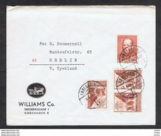 DENMARK: 1964 COVERT WITH 10 Ore (x 3) + 50 Ore (412 + 448) - TO GERMANY - Covers & Documents