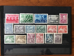 Poland 1949 Complete Year Set. 17 Mint Stamps. MNH - Full Years