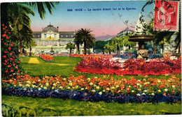 CPA NICE - Le Jardin Albert 1-er Et Le Casino (203252) - Schienenverkehr - Bahnhof