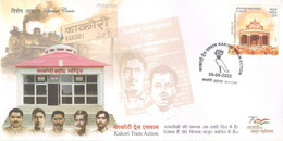 India 2022 KAKORI Train Action, Indian Freedom Movement/ Fighter, KAKORI SHAHEED MANDIR Special Place Cover As Per Scan - Otros & Sin Clasificación