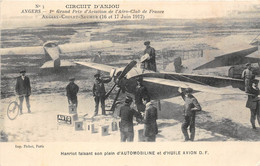 49-ANGERS- CIRCUIT-D'ANJOU- 1ER GRAND PRIS D'AVIATION DE L'AERO-CLUB DE FRANCE-HANRIOT FAISANT SON PLEIN ... - Angers