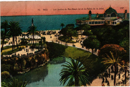 CPA NICE - Les Jardins Du Roi Albert Ier Et Le Palais De La Jetée (203337) - Transport Ferroviaire - Gare