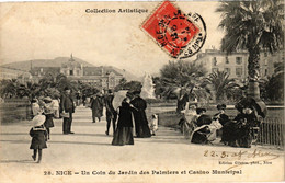 CPA Collection Artistique - NICE - Un Coin Du Jardin Des Palmiers .. (203330) - Transport Ferroviaire - Gare