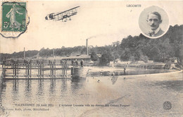 25-VALENTIGNEY- 15 AOÛT 1911- L'AVIATEUR LECOMTE VOLE AU-DESSUS DES USINES PEUGEOT - Valentigney