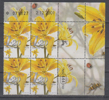 ISRAEL 2001 FLOWER LILY PLATE BLOCK - Neufs (sans Tabs)