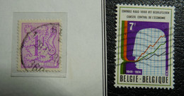 Belgium : 1974 -    N° 1731 -v + 1850 -cu Obli:  Cat.; 7,00€ Point Blanc Au Dessus De La Griffe - Autres & Non Classés