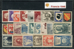 Francia 1946. Completo 24s ** MNH. - 1940-1949