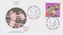 Enveloppe  FDC  1er  Jour    SAINT  PIERRE  ET  MIQUELON      Boxe   1996 - Boksen