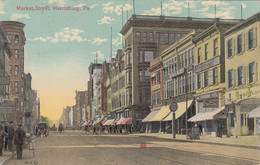 B9188) HARRISBURG - PA - Market Street - Belebte Ansicht TOP DETAILS 1913 - Harrisburg