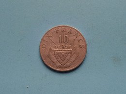 10 Francs - 1974 ( Uncleaned Coin / For Grade, Please See Photo ) ! - Rwanda