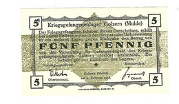 *germany Kriegsgefangenen Lager Golzern(mulde)  5 Pfennig     05.12a  Unc - Altri & Non Classificati