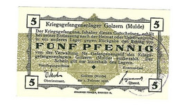 *germany Kriegsgefangenen Lager Golzern(mulde)  5 Pfennig     05.12b  Unc - Sonstige & Ohne Zuordnung