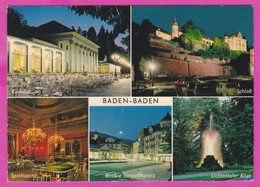 282915 / Germany - Baden-Baden - Night Schloss Blik Z. Leopoldsplatz Kurhaus Spielcasino Lichtentaler Allee PC 3263 - Casinos