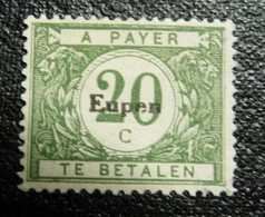 Belgium : 1920 - OCCUPATION   -   OC 103 -v (*)  :  Cat.; 27,00€ - Autres & Non Classés