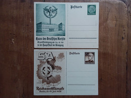 GERMANIA III REICH - 2 Cartoline Postali Del 1936-1938 - Nuove + Spese Postali - Stamped Stationery