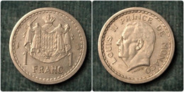 M_p> Monaco 1 Franc Senza Data ( 1943 )  Alluminio - LOUIS II - Alta Conservazione - 1922-1949 Louis II