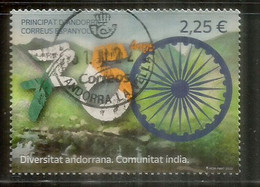 Andorran Diversity, Indian Community. 75th Anniversary Of India's Independence, Canceled, 1st Quality. Year 2022.ANDORRA - Gebraucht