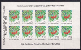MiNr. 1129 Finnland 1991, 5. Febr. Freimarke: Pflanzen. Odr. (52); Selbstklebend - Folienblatt - Postfrisch/**/MNH - Unused Stamps