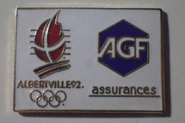 Pin's Jeux Olympiques Alberville 92 AGF Assurances - Jeux Olympiques