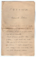 VP20.830 - 1922 - Lettre Du Soldat Joseph ? à SAINT - CYR - Documenten