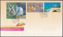 AUSTRALIA 2004 First Day Cover FDC Australian Impressions Main Beach - Fish , Penguin, Koala (**) - Lettres & Documents