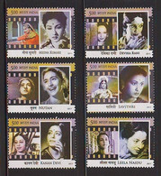 India 2011 Legendary Heroines Of Indian Cinema Movies Bollywood Films 6v SET MNH, P.O Fresh & Fine - Autres & Non Classés