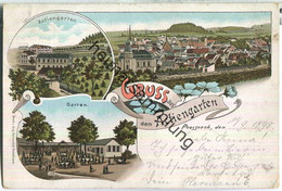 Poessneck - Actiengarten - Verlag Aug. Heinecke Rudolstadt - Bahnpost - Poessneck