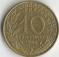 Pièce De Monnaie 10  Centimes Marianne 1988 - 10 Centimes