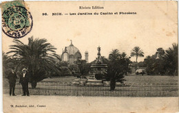 CPA NICE - Les Jardins Du Casino Et Phocéens (351284) - Treinverkeer - Station