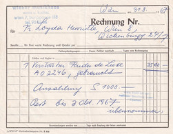 37419 -  - Rechnung Wiener Musikhaus , Weiss U. Kadlec -  1967 - Österreich