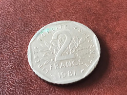 Münze Münzen Umlaufmünze Frankreich 2 Francs 1981 - 2 Francs