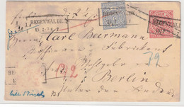 1868 Ca., 1 Gr, GSU Mit 2 Gr. Zusatz ALs Wertbrief Von REGENWALDE - Postwaardestukken
