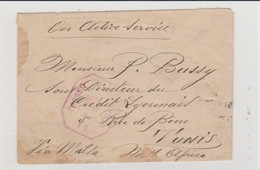 LETTRE POUR LA TUNISIE  VIA MALTE  1918  CENSURE ANGLAISE - Lettres & Documents