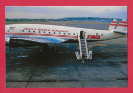 BELLE PHOTO REPRODUCTION AVION PLANE FLUGZEUG - USA LOCKHEED CONSTELLATION TWA TRANS WORLD AIRLINES - Aviación