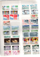 FRANCE LOT D'OBLITERES SUR PAGE - Vrac (max 999 Timbres)