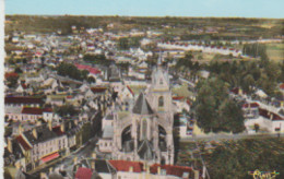 Cpsm 9x14. LA FERTE BERNARD (72) Vue Aérienne. Eglise N-D. Des Marais Et Porte De Ville - La Ferte Bernard