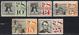 STATI UNITI - 1959 - Liberty Bell, Statue Of Liberty, Abraham Lincoln - USATI - 2a. 1941-1960 Usados