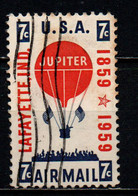 STATI UNITI - 1959 - Cent. Of The Carrying Of Mail By The Balloon Jupiter From Lafayette To Crawfordsville, Ind. - USATO - 2a. 1941-1960 Used