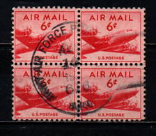 STATI UNITI - 1949 - DC-4 Skymaster - Small - Quartina - 6 C. - USATI - 2a. 1941-1960 Used