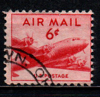 STATI UNITI - 1949 - DC-4 Skymaster - Small - 6 C. - USATO - 2a. 1941-1960 Gebraucht