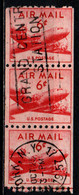 STATI UNITI - 1949 - DC-4 Skymaster - Small - 6 C. - Coil Stamp - USATI - 2a. 1941-1960 Oblitérés