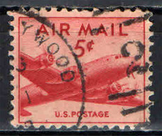 STATI UNITI - 1947 - DC-4 Skymaster - Small - 5 C. - USATO - 2a. 1941-1960 Used