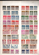 FRANCE LOT D'OBLITERES SUR PAGE - Vrac (max 999 Timbres)